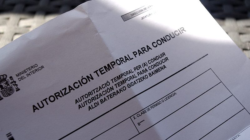 Autorización provisional de Conducir