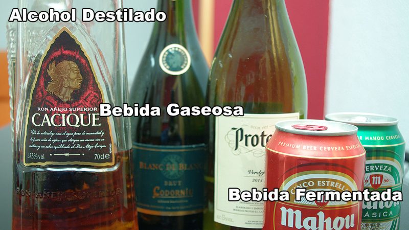 Diferentes tipos de bebidas alcholicas