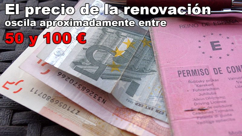 El precio de la renovación de carnet de conducir