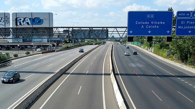 Carril BUS VAO en la A6